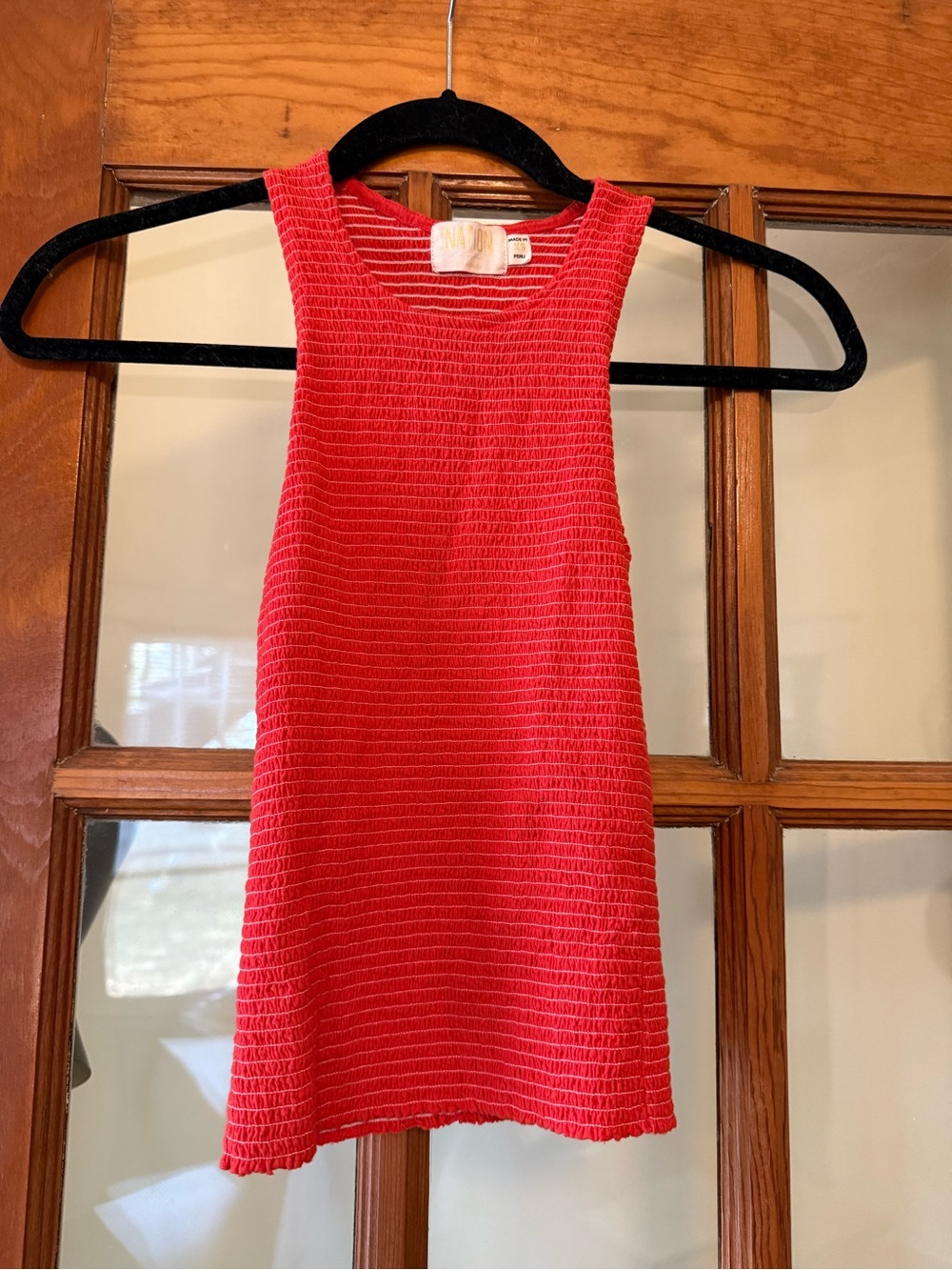Anthropologie x Nation Red and White Striped Tank